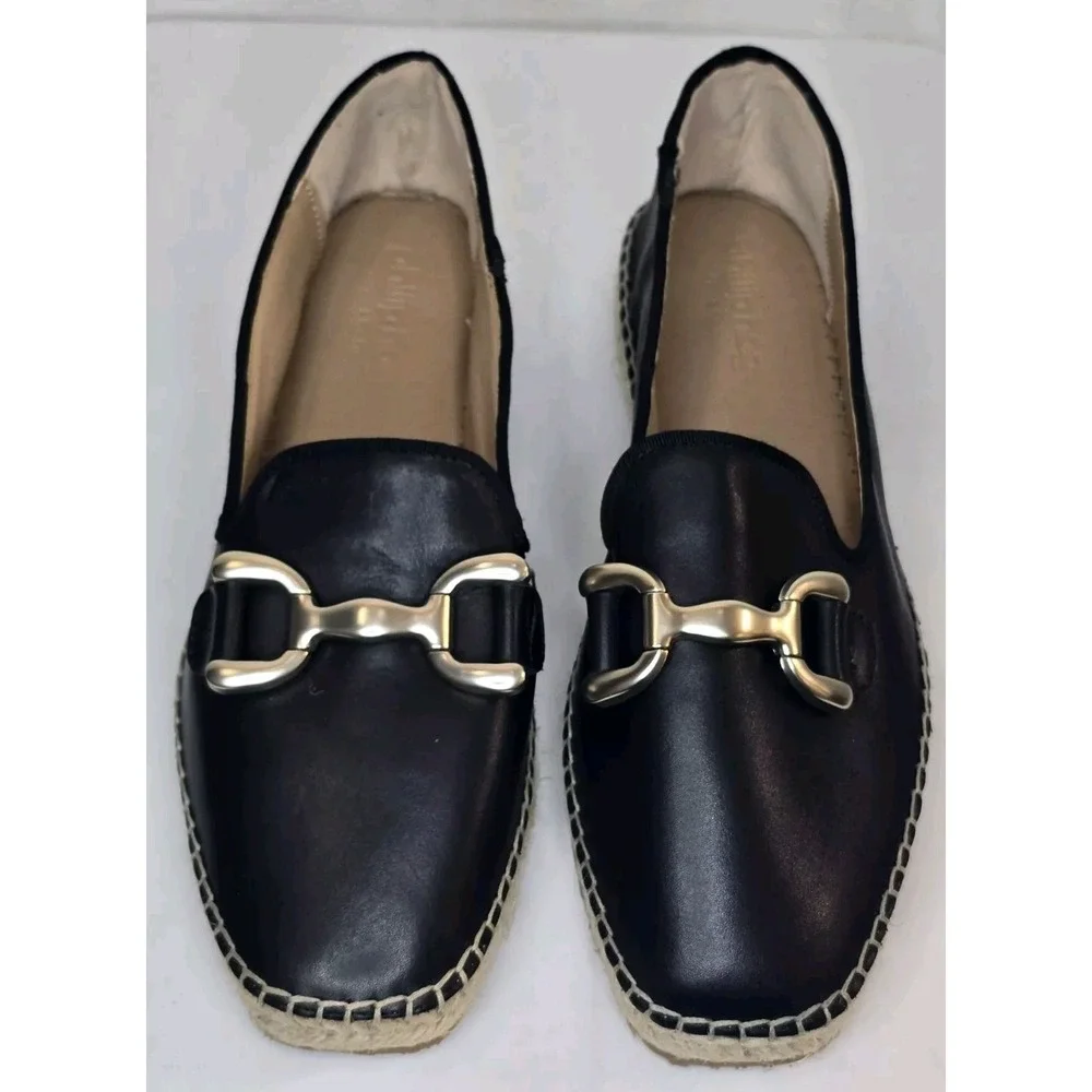 Philip Hog Stockholm Black Loafers Flats Slip On Women Shoes Womens EU 40 US 9.5